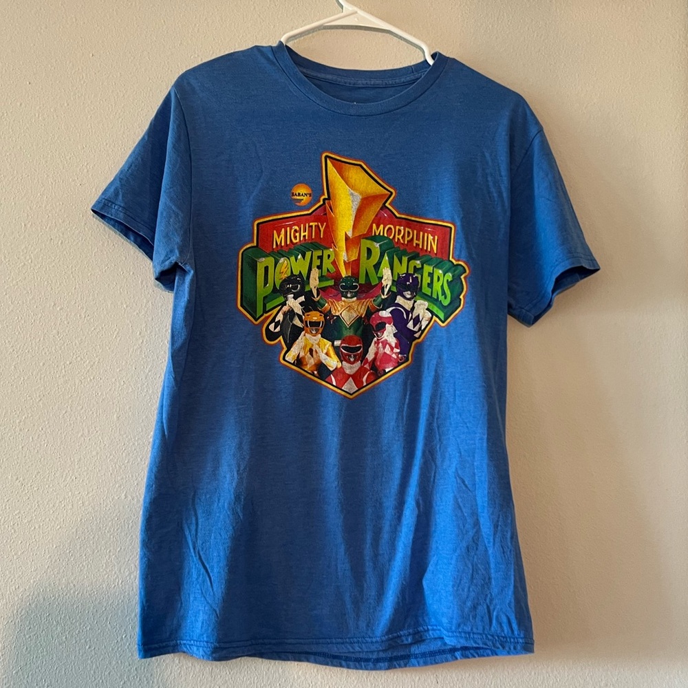 Mighty Morphin Power Rangers Blue Short Sleeve Tee